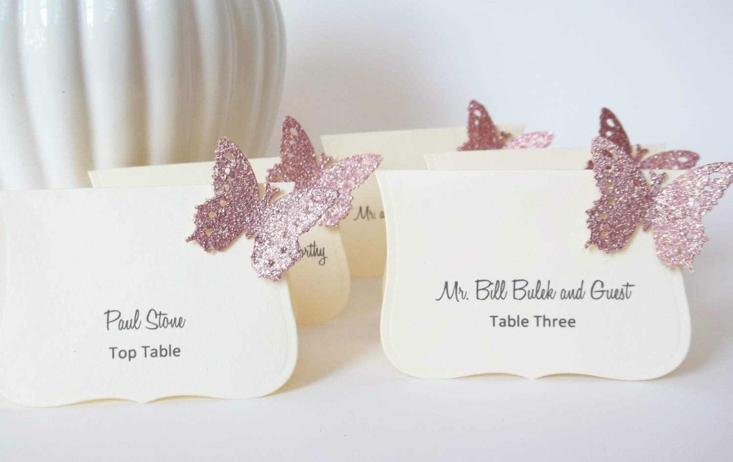 butterfly wedding escort cards