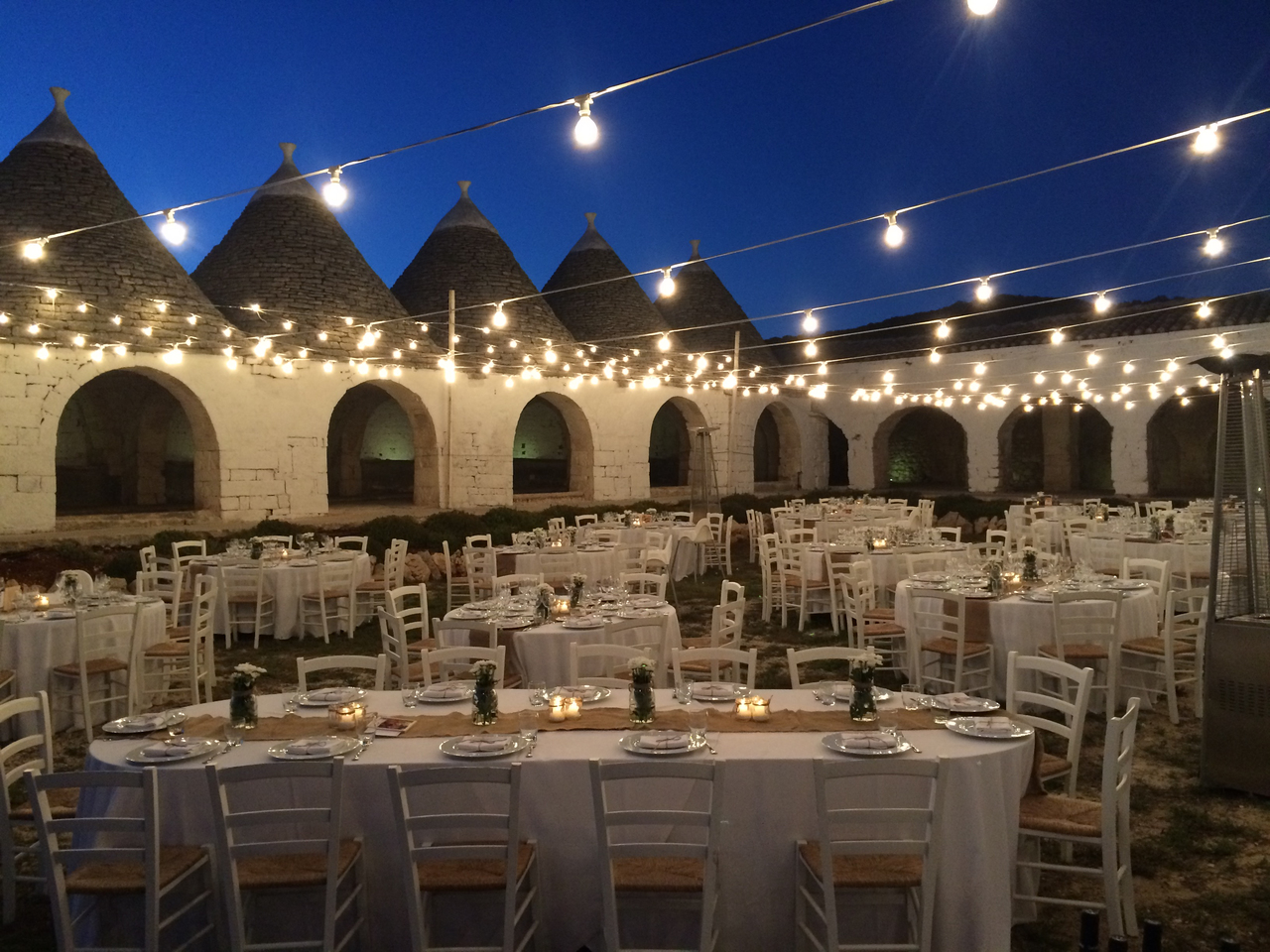 wedding reception at masseria