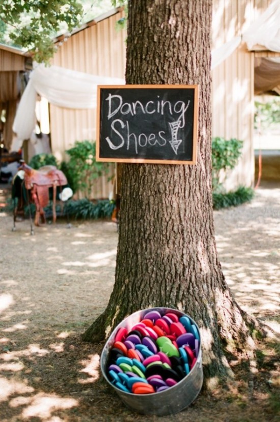Flip-flops for wedding guests