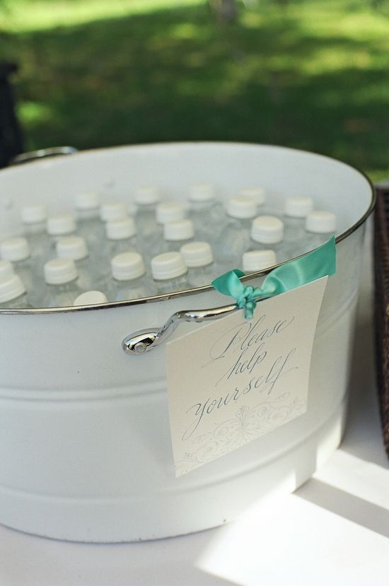 Water for wedding guests